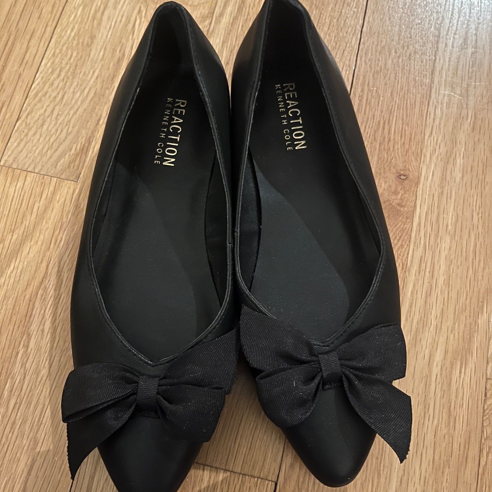 Black Flat Shoes Women Size 6 Eu 36 Reaction Kenneth Cole - Picture 5 of 5